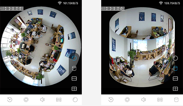 鱼眼全景VR摄像头画面