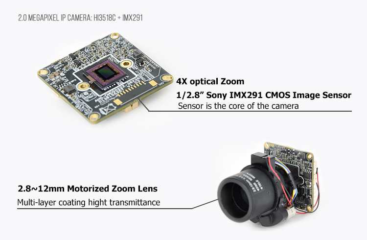 200万像素网络监控摄像头模块Hi3516C + IMX291
